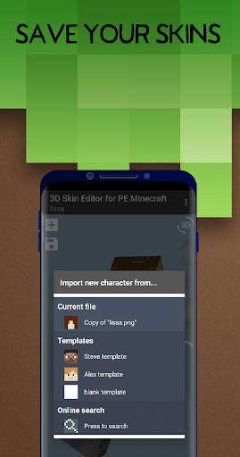 Minecraft 3D Skins Editor screenshot 1