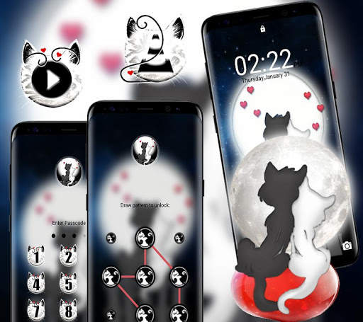 Cute Cat Love Launcher Theme screenshot 3