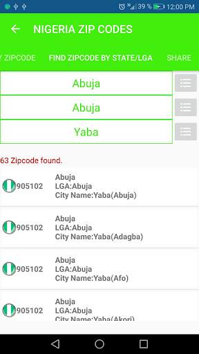 NIGERIA POSTCODES screenshot 7