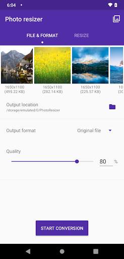 Photo resizer screenshot 1