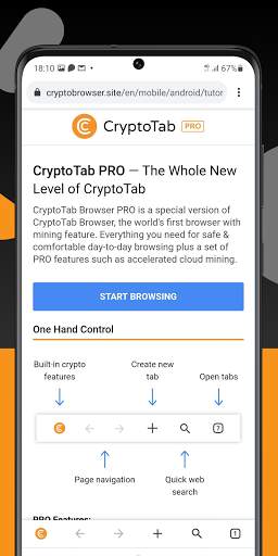CryptoTab Browser Pro—Mine on a PRO level screenshot 3