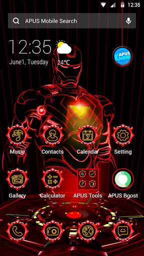 Steel Hero APUS Launcher theme screenshot 1