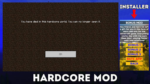 Hardcore Mod for Minecraft PE screenshot 4