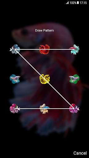 Betta Fish Pattern Lock Screen screenshot 2