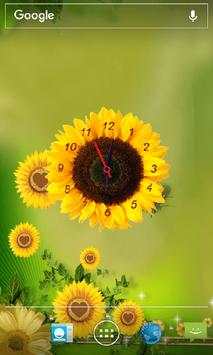 Sunflower Clock Live Wallpaper 4 تصوير الشاشة