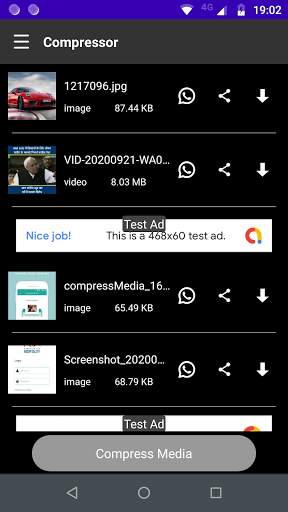 Compressor screenshot 2