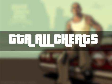 All cheats for G.T.A screenshot 2