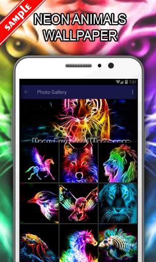 Neon Animals Wallpaper screenshot 1