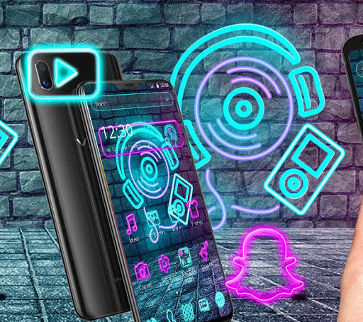 Neon Music Launcher Theme🎧 screenshot 3