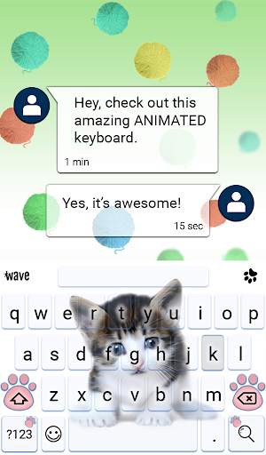 Meow Animated Keyboard   Live  स्क्रीनशॉट 3