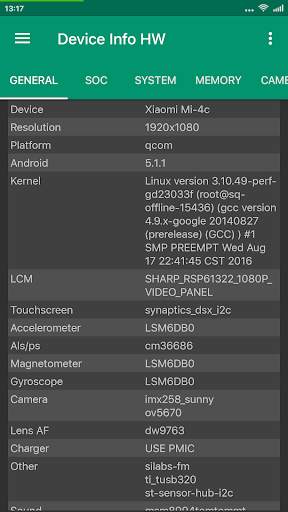 Device Info HW screenshot 2