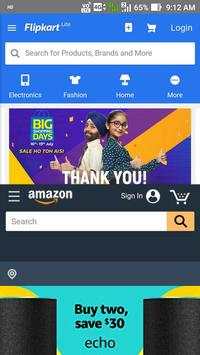 Amazon and Flipkart compare screenshot 1