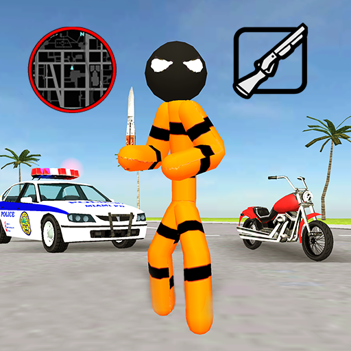 Stickman Killer Rope Hero Vegas Prison Escape icon