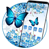 Blue Flower Butterfly Theme icon