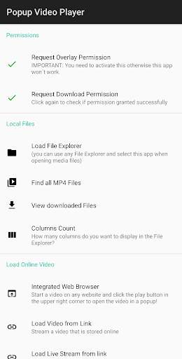 Popup Video Player screenshot 1