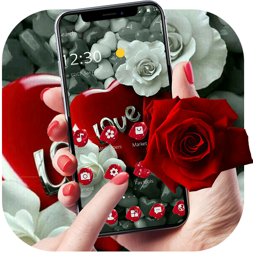 White Rose Love Theme أيقونة