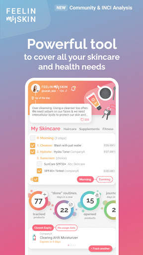 FeelinMySkin: Skincare Routine स्क्रीनशॉट 1