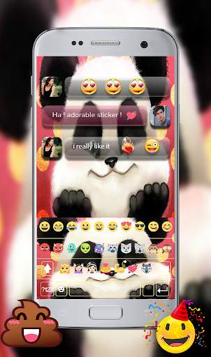 teddy panda GO keyboard theme screenshot 3