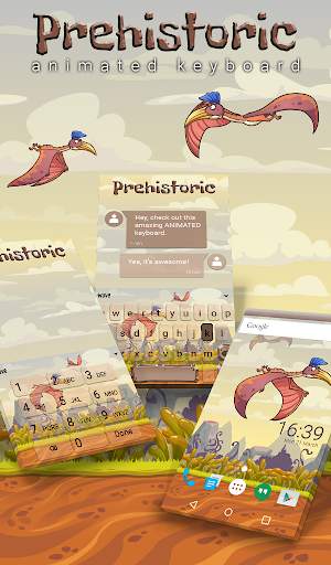 Prehistoric Animated Keyboard screenshot 1
