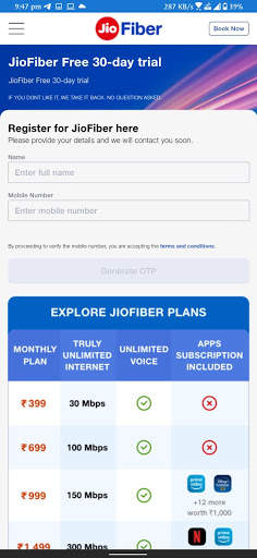 Jio Fiber Connection screenshot 2