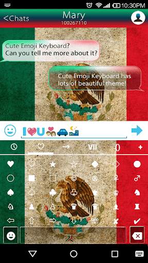 Emoji Keyboard Mexico Theme screenshot 3