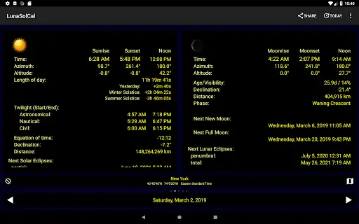 LunaSolCal Mobile screenshot 1