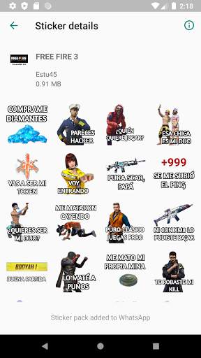 Latest Free Fire FF Sticker forWAStickerApps screenshot 3