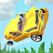 Blocky Car Stunts Crash Test: Demolition Race logo