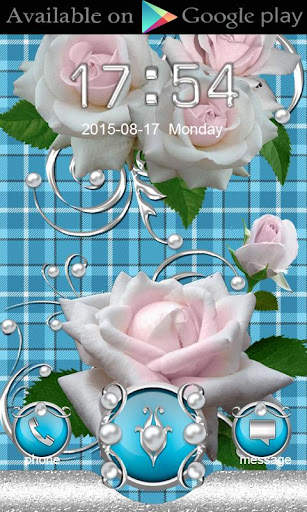 White Roses Go Launcher theme screenshot 8