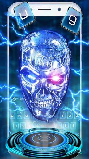 Electric Lightning Skull Keyboard screenshot 1