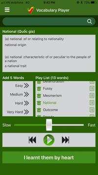 Vocabulary Player 4 تصوير الشاشة