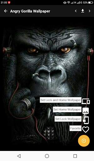 Angry Gorilla Wallpaper स्क्रीनशॉट 3