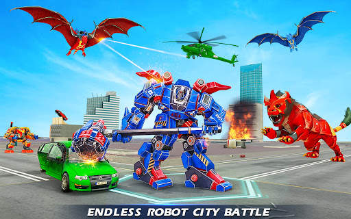 Lion Robot Transform Games 3d screenshot 6