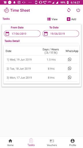 Time Sheet screenshot 2