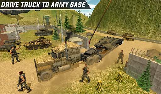 Army Truck Tank Transport-Impossible Mission Drive screenshot 7