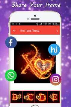 Fire Text Photo Frame screenshot 5