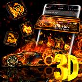 Fire Car 3D Glass Tech Theme🔥🚓️ 1.1.1