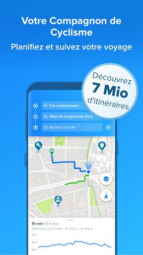 Bikemap - Votre carte de vélo et navigation GPS screenshot 1