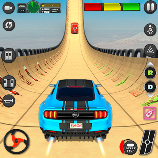 fou rampe auto courses Jeux 3d icon