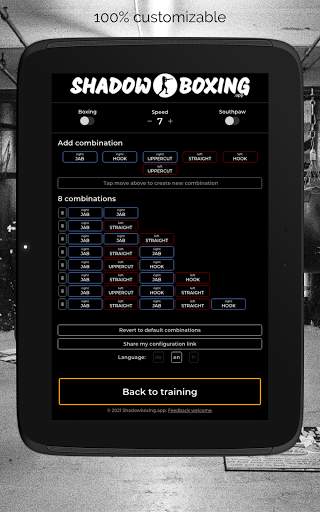 Shadowboxing.app Boxing workout combo generator screenshot 20