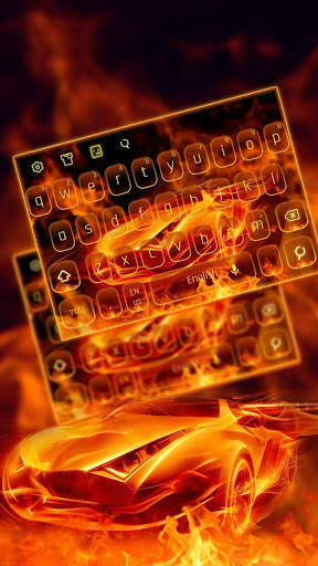 Cool Flame Car Keyboard screenshot 1