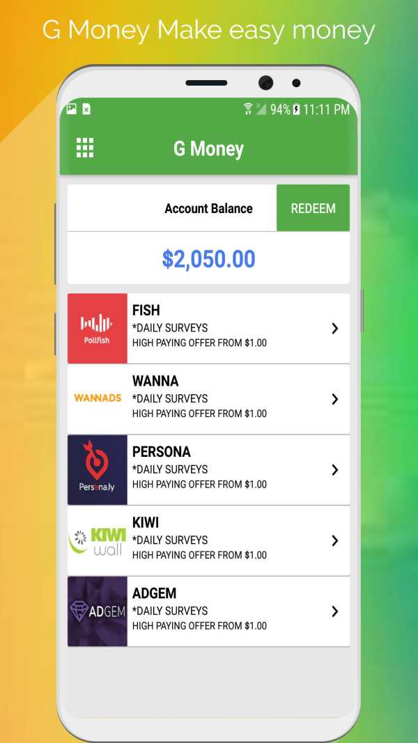 QuickThoughts G Money - App that pays you Money स्क्रीनशॉट 2