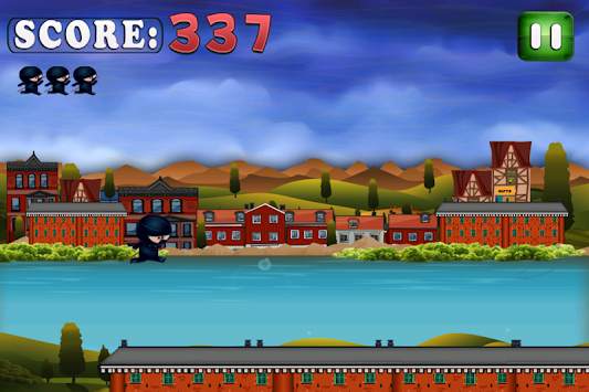 Ninja Rooftop Run, Mini Rush screenshot 3