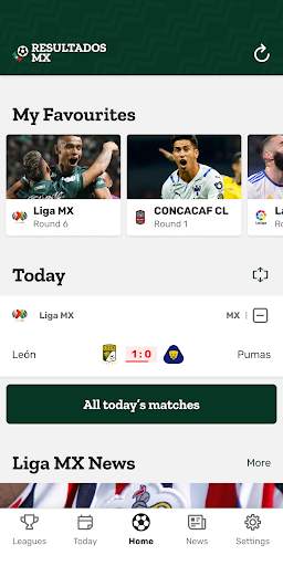 Resultados MX Soccer Results screenshot 1