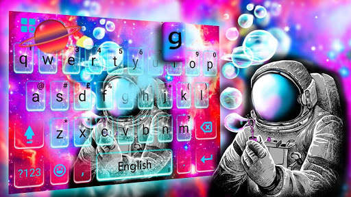 Galaxy Astronaut Keyboard Theme screenshot 1