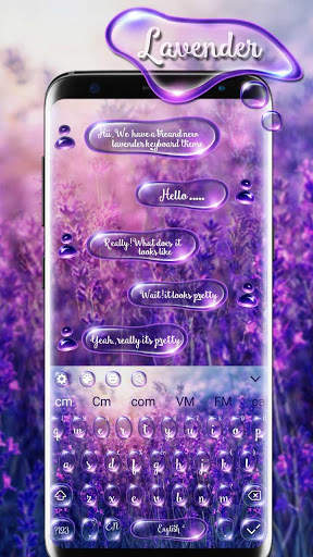 SMS Shimmer Lavender Keyboard screenshot 1