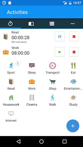 aTimeLogger - Time Tracker 1 تصوير الشاشة
