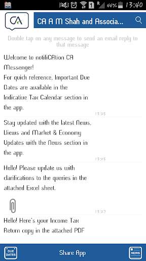 notifiCAtion CA Messenger screenshot 1