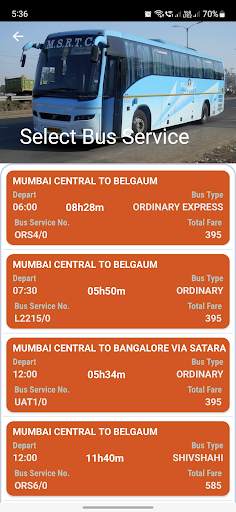 MSRTC Bus Reservation screenshot 3