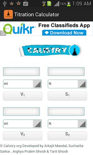 Titration Calculator screenshot 1